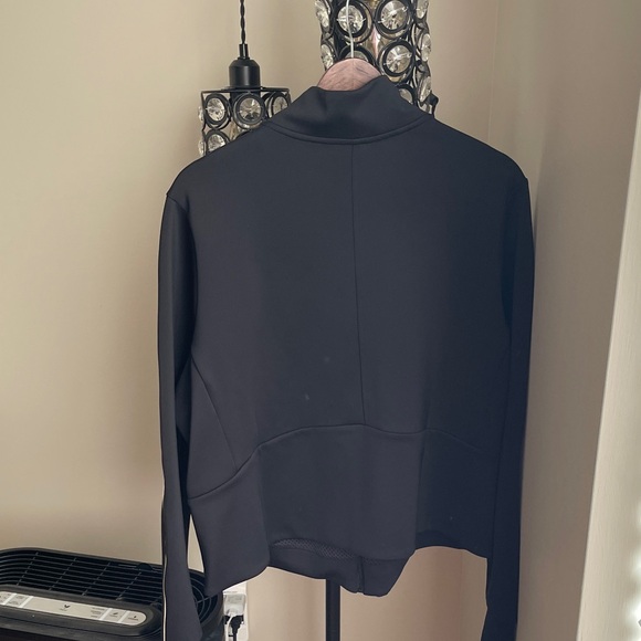 Adidas Black Bomber Jacket with White Trim - Picture 5 of 7